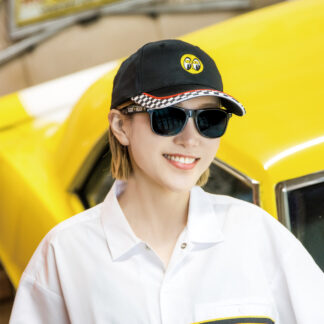 【CM197BK】ムーンアイズ チェッカー フラッグ ツイル ベースボール ハット キャップ MOONEYES(参考上代￥5800/ロット:1)