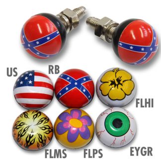 【AA113AS】アイボール フラワー フレームス ライセンスボルト 2本セット EyeBall Flower Flames(参考上代￥1300/ロット:2)