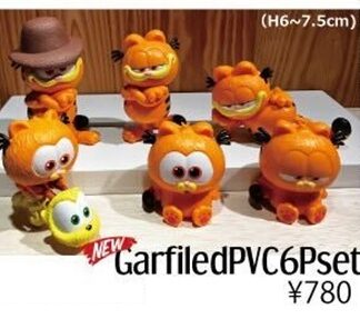 【GF6P】ガーフィールド PVC フィギュア 6Pアソートセット GARFIELD(参考上代￥4680/ロット:1)