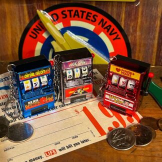 【03-0030-01】スロットマシン キーリング キーチェーン キーホルダー カジノ(参考上代￥880/ロット:3)