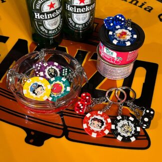 【03-0027-01】ポーカーチップ キーリング キーチェーン キーホルダー カジノ(参考上代￥1500/ロット:3)