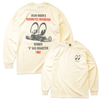 【MQTL193NT】ムーンアイズ Dragster ロングスリーブ Tシャツ MOONEYES(参考上代￥5400-6200/ロット:1)