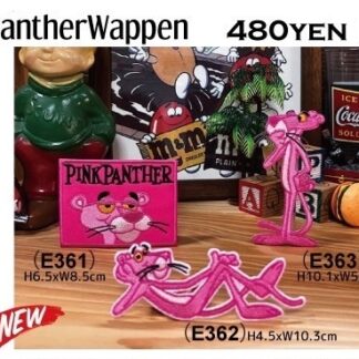 【PPW3】ピンクパンサー ワッペン 3種 PinkPanther パッチ(参考上代￥480/ロット:6)