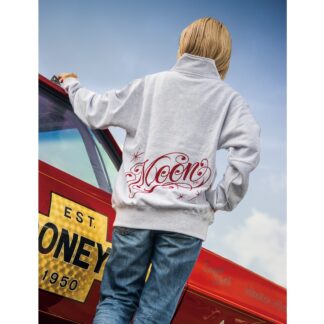 【SM937】ムーンアイズ Modern Script Logo ハーフジップ スウェットシャツ MOONEYES(参考上代￥6300-7300/ロット:1)