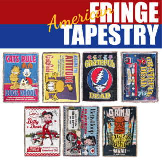 【08-0052-03】フリンジ タペストリー マルチカバー ガーフィールド ベティ(参考上代￥8800/ロット:1)