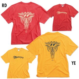 【TM934】ムーンアイズ Pinstripe Fly with MOON Tシャツ MOONEYES(参考上代￥4200-5000/ロット:1)
