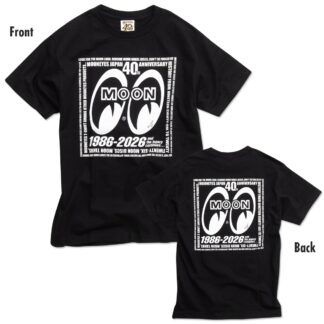 【TM952BK】ムーンアイズ 40th Anniv. アイシェイプ ロゴ Tシャツ 40周年 MOONEYES(参考上代￥3200-4000/ロット:1)